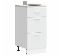 Blanc Placard bas ""Lyon"" Blanc 40x46x81 5 cm Bois d'ingénierie[388362]
