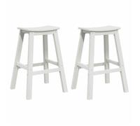 Blanc Pouf d'extérieur - Tabouret de bar 2 pcs - Blanc 52x43x73,5 cm HDPE m6103