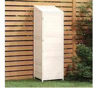 Blanc Remise de jardin Blanc 55x52x174,5 cm Bois de sapin solide - Cabanes & abris de jardin H857