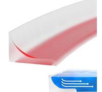 Blanc Seuil de Douche Barrage D'eau 1.5M Seuil De Douche Barrage D'eau Pliable Joint pour Douche Silicone Barriere de Douche Anti Débordement pour Baignoire, La Cuisine Et La Salle De Bain