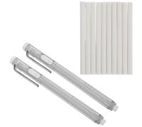 Blanc Stylo Gomme Mécanique Rétractable avec 10 Recharges | Correction Précise, Plastique et Caoutchouc, Usage Maison Bureau, Format Léger, Recharges Incluses