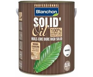 BLANCHON Huile cire dure monocouche pour bois Solid'Oil 2,5L