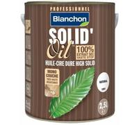 BLANCHON Huile cire dure monocouche pour bois Solid'Oil 2,5L Gris Blanc
