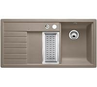 Blanco 517394 TRISONA 6 S SILGRANIT PuraDur Évier de Cuisine, bac à Gauche, Tartufo, 60 cm Unterschrank-Becken Links