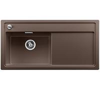 BLANCO 519290 Zenar XL 6 S Silgranit PuraDur Évier de Cuisine avec Planche à découper en Verre et bac à Gauche, Café, 60 cm Unterschrank-Becken Links