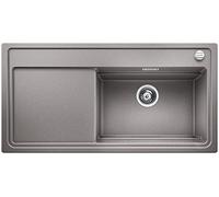 BLANCO 521220 Zenar XL 6 S Vapeur Évier de Cuisine Silgranit PuraDur Planche à découper en Bois, en Aluminium métallisé, 60 cm Unterschrank-DampfgarPlus