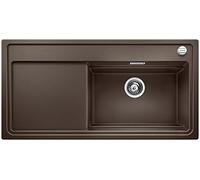 BLANCO 521235 Zenar XL 6 S Vapeur Plus Évier de Cuisine Silgranit PuraDur Café Planche à découper en Verre, 60 cm Unterschrank-DampfgarPlus