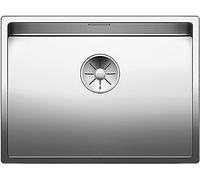 Blanco 521579 | Évier de cuisine en acier inoxydable CLARON 550-U | Couleur/Finition : acier inoxydable Meuble bas 60 cm - largeur vasque 500 mm