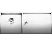 BLANCO 521599 Claron Évier de cuisine 400/550 T-shirt IF évier encastrable en acier inoxydable pour la cuisine bac principal gauche, acier inoxydable brillante