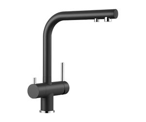 BLANCO 523 130 Fontas II - Robinet d'évier de cuisine anthracite en granit (Silgranit) avec bec fixe II-anthracite-523130, Rohrauslauf