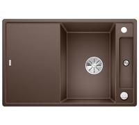 Blanco Évier de cuisine en granit Axia III 45 S 78×51cm avec planche à découper en verre Café