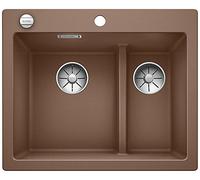 BLANCO 523704 pleon 6 Split 6 SILGRANIT PuraDur avec télécommande principaux d'écoulement Bac gauche, Muscade