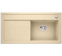 BLANCO 523950 zenar XL 6 S 6 S SILGRANIT PuraDur avec télécommande d'écoulement, avec planche à découper en verre Bac à droite, champagne