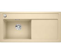 BLANCO 523980 zenar XL 6 S 6 S SILGRANIT PuraDur avec télécommande, d'écoulement avec planche à découper en verre Bac à gauche, champagne