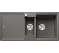 BLANCO ADIRA 6 S-F SILGRANIT Meuble bas de 60 cm avec bac à fleur de surface, réversible, avec commande, avec accessoires, grand bac et surface facile à nettoyer
