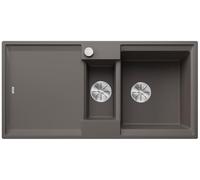 BLANCO ADIRA 6 S SILGRANIT Meuble bas 60 cm Gris volcanique Montage par le haut Réversible avec commande de purge et accessoires Grand bac Surface facile à nettoyer
