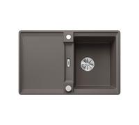 BLANCO ADIRA 45 S-F Évier en granit gris volcanique SILGRANIT Type de montage : affleurant | Réversible | Pour armoires inférieures de 45 cm de large | Grand bac | Surface facile à nettoyer