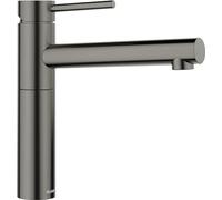 BLANCO ALTA II Robinet de cuisine en acier satiné foncé, haute pression, clapet anti-retour, cartouche en céramique, qualité de l'eau sûre et économe en eau