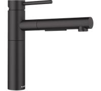 Blanco Alta II - Mitigeur d’évier avec douchette extractible, noir mat 527553