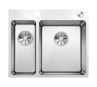 Blanco Andano 340/180 - Évier 59x50 cm avec commande excentrique PushControl, inox 525247