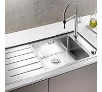 Blanco Andano xl 6 s-if évier 522999 100 x 50 cm, inox poli satiné, à droite, vidange télécommande avec bouton rotatif