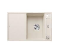 BLANCO AXIA III 45 S, SILGRANIT blanc doux, type d'encastrement : encastrement par le haut, réversible, avec planche à découper en bois, meuble bas de 45 cm, planche à découper mobile, plateau
