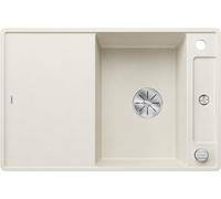 BLANCO AXIA III 45 S-F, SILGRANIT blanc doux, type d'encastrement : affleurant, réversible, avec planche à découper en bois, meuble bas de 45 cm, grand bac et surface facile à nettoyer