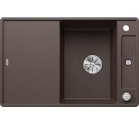 BLANCO AXIA III 45 S-F, SILGRANIT® PuraDur®, cafe, réversible, planche à découper en bois incluse