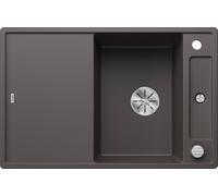BLANCO AXIA III 45 S, SILGRANIT® PuraDur®, gris roche, réversible, planche à découper en bois incluse
