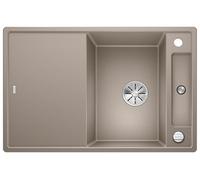BLANCO AXIA III 45 S, SILGRANIT® PuraDur®, tartufo, réversible, planche à découper en verre incluse