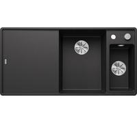 BLANCO AXIA III 6 S-F, SILGRANIT® PuraDur®, anthracite, cuve à droite, avecd'écoulement, planche à découper en verre incluse