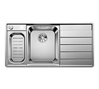 Blanco Axis iii 6 s-if évier 522105 100 x 51 cm, inox satiné, gauche, télécommande de vidange avec commande rotative