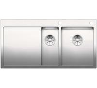 Blanco Claron 6 - Évier 100x51 cm avec commande excentrique PushControl et égouttoir, inox 521645
