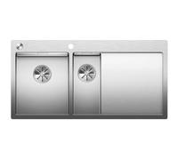 Blanco Claron 6 - Évier 100x51 cm avec commande excentrique PushControl et égouttoir, inox 521646