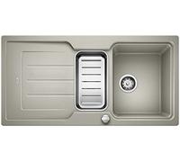 BLANCO Classic Neo 6 S 520956 Évier de cuisine, en granit, en Silgranit PuraDur, 1 pièce, gris perle