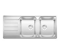 Blanco Classimo - Évier, 116x50 mm, avec commande excentrique et accessoires, InFino, inox brossé 525332