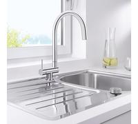 Blanco Coressa Mitigeur de cuisine à installer sous une fenêtre, pivotant, 521544,