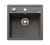 BLANCO Dalago 5-F Silgranit Gris volcanique Type d'encastrement : affleurant de surface, avec commande de ventilation, meuble bas de 50 cm, grand volume de bassin pour une utilisation optimale,