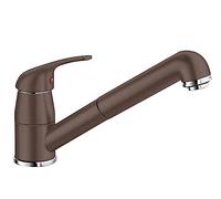 BLANCO DARAS-S - Mitigeur Haute Pression pour la Cuisine - Modèle Compact d'Entrée de Gamme au Design Classique avec Douchette Extensible - Marron - 517740