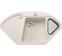 Blanco Évier de cuisine Delta II – Silgranit 106x58 cm, avec commande de vidage InFino, blanc doux