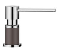 BLANCO Distributeur de liquide vaisselle LATO en gris rocher/chromé - Compatible avec tous les robinets de cuisine Blanco - Facile à remplir par le haut - Distributeur de savon - Trou de 35 mm