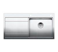 Blanco Divon II - Évier, 100x51 cm,avec égouttoir et commande excentrique , inox 521660