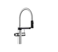 BLANCO drink.soda EVOL-S Pro | Robinet de cuisine Soda en acier inoxydable massif | Eau refroidie silencieuse, moyenne et gazeuse | Avec application | Mousseur d'eau | Réglage de la quantité Click