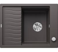 BLANCO ELON 45 S, SILGRANIT® PuraDur®, gris roche, réversible, avecde vidage à distance, avec accessoires