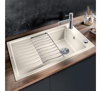 Blanco Elon XL 6 - Évier en silgranit, 78x50 cm, avec commande de vidage et accessoires, InFino, blanc doux 527070