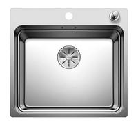 Blanco Etagon 500 - Évier, 54x50 cm, avec commande du vidage et rails, inox 521748