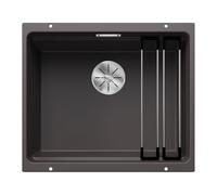 BLANCO ETAGON 500-U - Évier de Cuisine en Granit pour Meubles Bas de 60 cm de Large - Sous Plan - SILGRANIT - Gris - 522228
