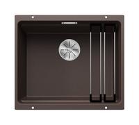 BLANCO ETAGON 500-U - Évier de Cuisine en Granit pour Meubles Bas de 60 cm de Large - Sous Plan - SILGRANIT - Marron - 522236