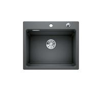 Blanco Etagon 6 - Évier en céramique, 58x51 mm, avec commande excentrique et accessoires, InFino, basalte 525161