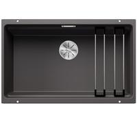 BLANCO ETAGON 700-U - Évier de Cuisine en Granit pour Meubles Bas de 80 cm de Large - Sous Plan - SILGRANIT - Gris - 525168